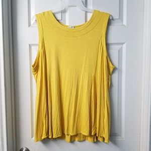 Yellow sleeveless shirt